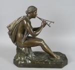 G. OBIOLS "La joueuse de flûte"
Sculpture en bronze à patine...