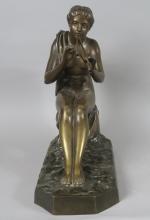 G. OBIOLS "La joueuse de flûte"
Sculpture en bronze à patine...