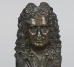 CHARDIGNY "Portrait de Boileau"
Sujet en bronze à patine brune. 
Signé,...