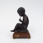 CANTRELLE
"Bacchus enfant"
Sculpture XIXème en bronze à patine brune.
Socle en marbre...