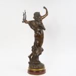 Mathurin MOREAU 
"Sapho"
Sculpture en bronze à patine médaille. 
Signée, marquée...