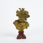 J.B. CARPEAUX 
"Bacchus"
Sculpture en bronze doré sur un socle en...