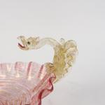 Coupe oblong en verre polychrome de Murano, à décor de...