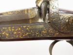 Superbe fusil de chasse juxtaposé à percussion vers 1850 de...