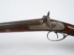 Superbe fusil de chasse juxtaposé à percussion vers 1850 de...