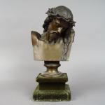 J. CLESINGER 
"Christ à la couronne d'épines"
Sculpture en bronze à...