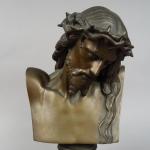 J. CLESINGER. "Christ à la couronne d'épines".
Sculpture en bronze à...