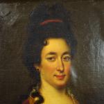 Ecole francaise XVIIIe. "Portrait d'Anne Marie de Roquette". 
Huile sur...