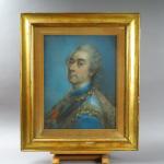 Ecole francaise fin XVIIIe. "Portrait d'homme". 
Pastel.
Dim. : 52 x...