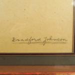 BRADFORD JOHNSON. "Portrait d'homme à la moustache".
Dessin, signé en bas...
