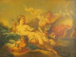 Jacques CHARLIER "Venus et les amours"
Huile sur panneau d'acajou.
Signée en...
