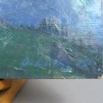 O. LUTHY. "Paysage de montagne". 
Huile sur toile, signée en...