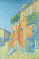 Achille LAUGE. "Maison à Collioure". 
Huile sur toile, signée en...