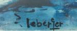 P. LEBERGER. "Barques bleues". 
Aquarelle, signée en bas à gauche.
Dim....