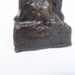 STEINLEIN. "Chat".
Sculpture en bronze à patine brune, fonte Hébrard cire...