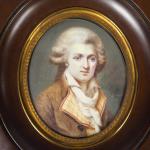 SERGENT. "Portrait présumé de Fabre d'Eglantine". Miniature sur ivoire, signée...
