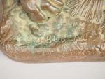 L. BUREAU. "Chien de chasse"
Sculpture en bronze à patine brune.
Signée....