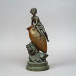 BOFILL. "La conquête"
Sculpture en bronze polychrome. 
Signé. 
H. 32 cm