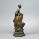 BOFILL. "La conquête"
Sculpture en bronze polychrome. 
Signé. 
H. 32 cm