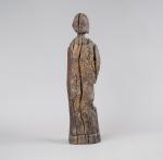 Sculpture fin XVIIème en bois sculpté "Saint homme".
H. 52 cm...