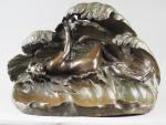 Aristide de RANIERI. "La vague". 
Sculpture en bronze à patine...