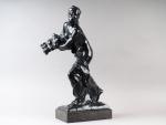 Victor ROUSSEAU. "L'abondance".
Sculpture en bronze à patine brune, sur un...