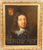 Ecole francaise XVIIème. "Portrait de Louis de La Marck".
Huile sur...