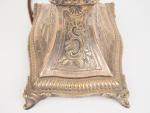 Base d'ostensoir ou de chandelier Louis XIV en bronze argenté,...