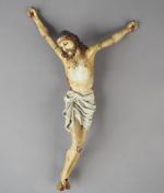 Christ en papier maché et polychromé.
Espagne, XVIII- XIXème siècle. 
H....