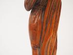 Sujet XVIIIème en bois sculpté "Ap&tre"
H. 26,5 cm 
(petits manques...