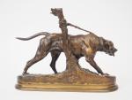 Pierre-Jules MENE
"Chien de chasse"
Sculpture en bronze. 
Signée. 
23,5 x 32...