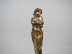Vénus pudique en bronze doré sur un piédouche.
XIXème, dans le...
