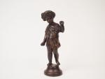 "Bacchus enfant"
Sujet en bronze à patine brune. 
H. 23 cm
(manque)