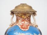 Grand vase monté en céramique de Satsuma, à décor de...