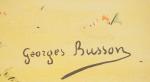Georges BUSSON 
" Course de chevaux ". 
Lithographie.