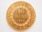 Pièce de 20 Francs or, 1893-A.
FRAIS ACHETEURS 5% TTC