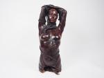 Bruno BARATIER. 'Buste de jeune femme'.
Sculpture en platre gainée de...