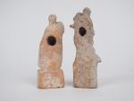 Deux figurines d'Aphrodite en terre cuite. Bassin Méditerranéen. Période hellénistique.
H....