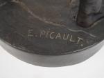 Emile Louis PICAULT.
'L'escholier du XIVe siècle'
Sculpture en bronze à patine...