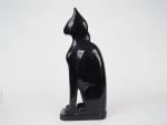 Georges SOUTIRAS.
'Chat'.
Sculpture en bois noirci, signée.
H. : 42,5 cm.
(fente)