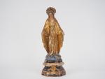 Statuette XVIIIème en terre cuite polychrome.
"Vierge en Majesté"
H. 42 cm
(manques...