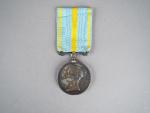 Médaille de Crimée " VICTORIA REGINA 1854 ", ruban moiré...