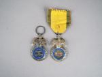 Lot de deux médailles militaires Second Empire, seconde variante (aigle...