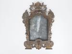 Cadre de miroir de toilette en bronze argenté Napoléon III...