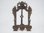 Cadre de miroir de toilette en bronze argenté Napoléon III...