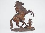 COUSTOU (d'après)
" Cheval de Marly "
Sculpture en bronze à patine...