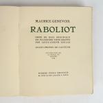 GENEVOIX (Maurice). Raboliot, orné de bois originaux en plusieurs tons...