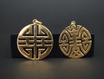 2 médailles en or de style Extreme Orient 
Poids :...